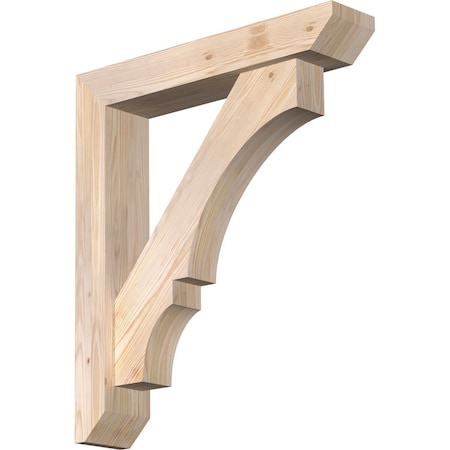 Ekena Millwork Balboa Slat Smooth Bracket w/ Offset Brace, Douglas Fir, 5 1/2"W x 28"D x 32"H BKT0604X28X32BOA06SDF